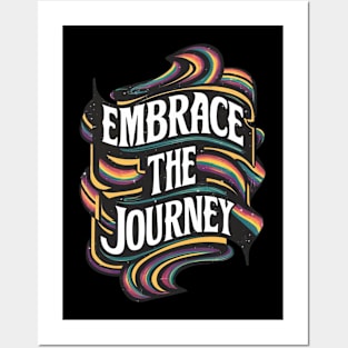 Embrace the journey typography Posters and Art